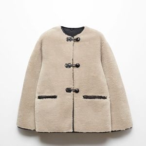 Mango Fur-Effect Sherpa Jacket